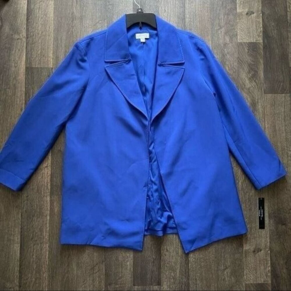 Tahari by Arthur Levine Royal Blue Open Woman's Blazer Size 10 - Picture 1 of 7
